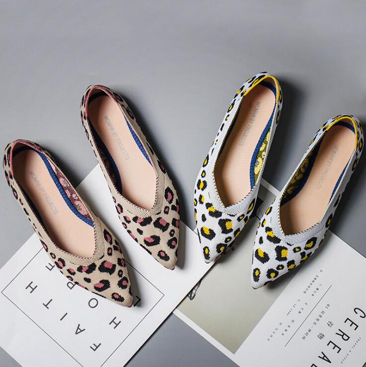 Female Pointy ballet slip-on loafers soft sole 3d wool knitted pregnant moccasins women boat shoes casual espadrilles flats