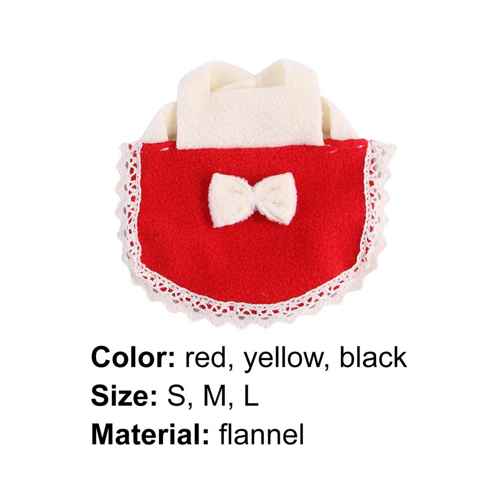 Costume pour animal de compagnie, tenue en tissu doux pour Hamster, décoration avec nœud papillon, ourlet à volants, flanelle, directe, 55%