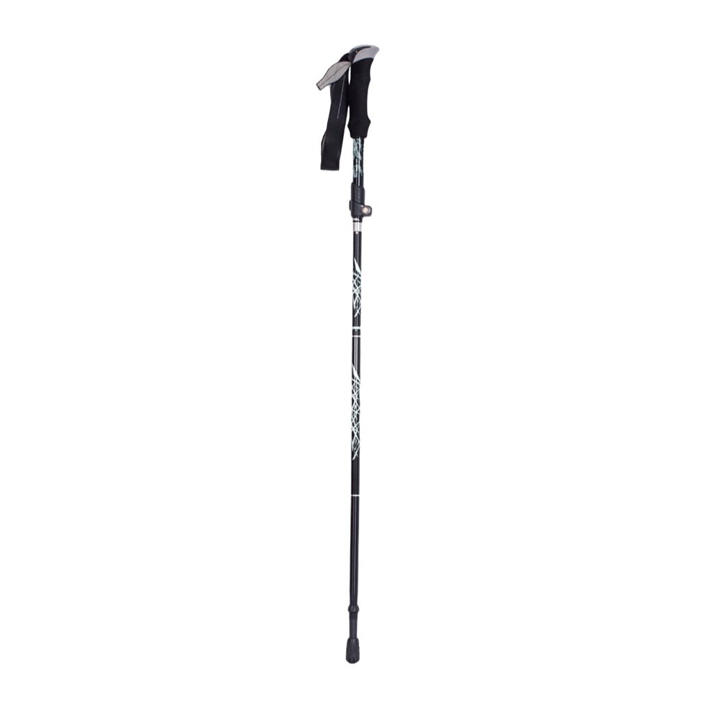 Telescopic Trekking Stick Walking Cane Trusty Hiking Poles Folding Stick Walking Stick for elder Crutches Rubber Tip Accessories: Black2
