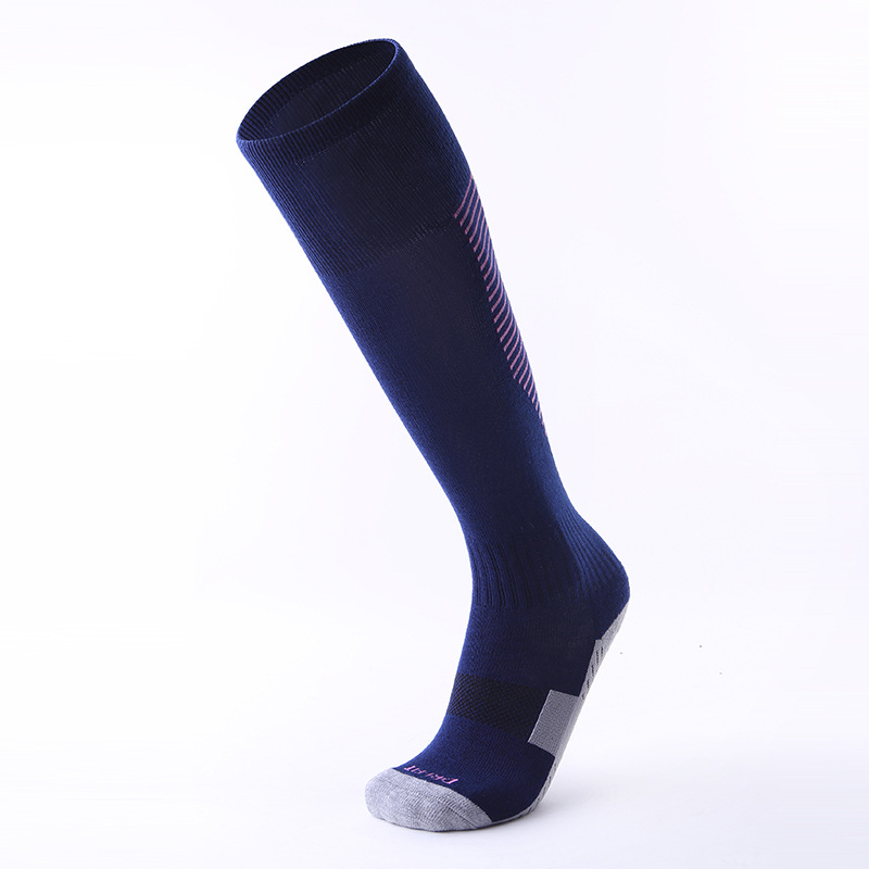 Brothock winter thick adult football socks towel bottom deodorant wear men running football soccer socks factory direct: Dark blue