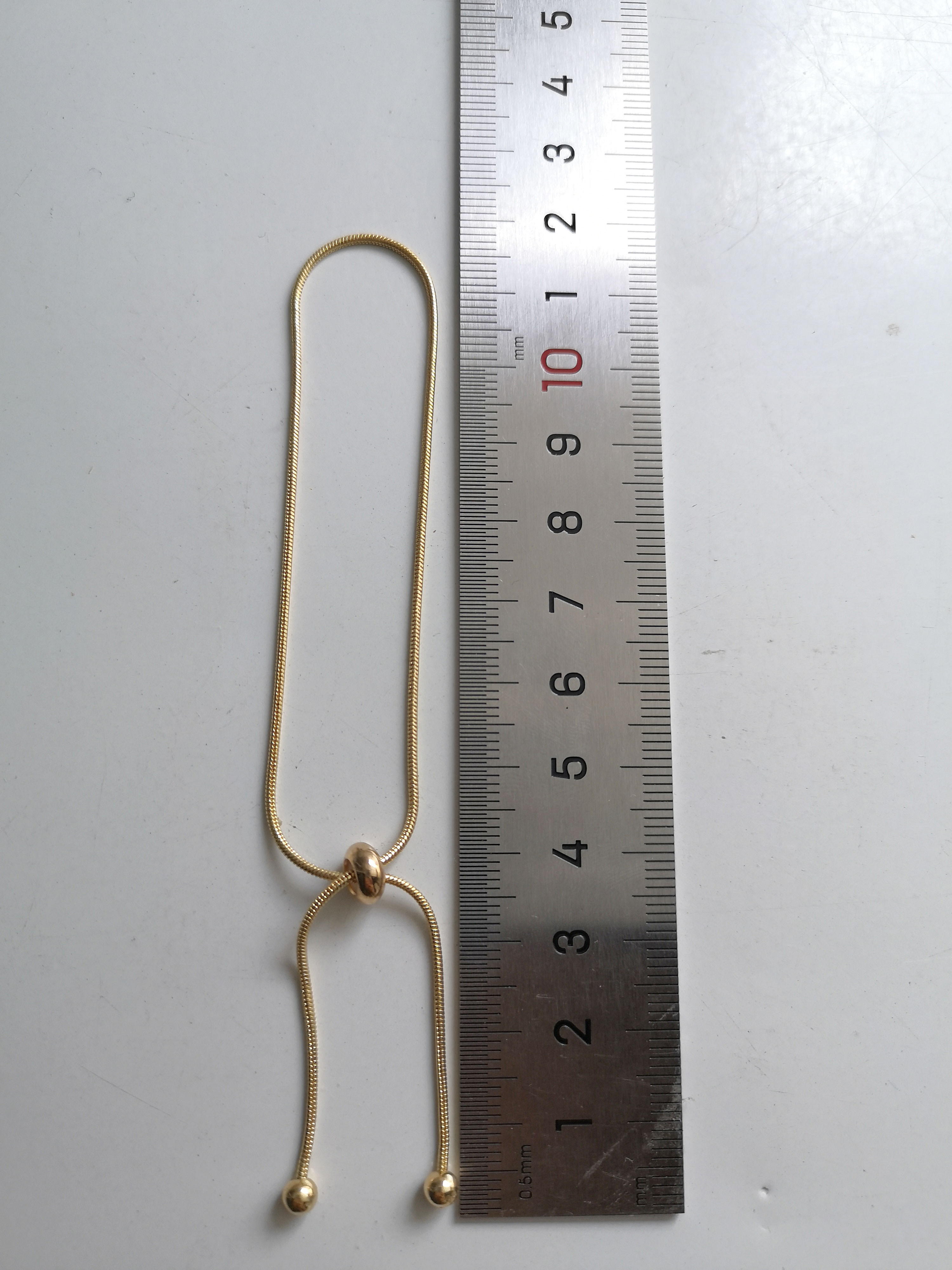 HUANZHI Neue Heiße Gold Perlen Schlange Knochen Halskette Dünne Kette Einstellbare Minimalistischen Halsketten für Frauen Mädchen Schmuck
