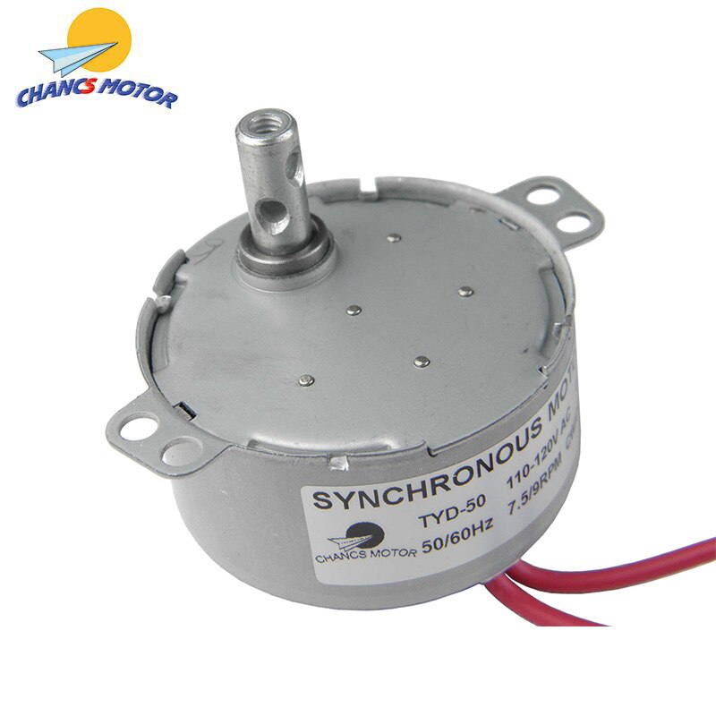 CHANCS TYD-50 Small Synchronous Gear Motor 110V AC 7.5-9RPM CW/CCW for Rod Dryer