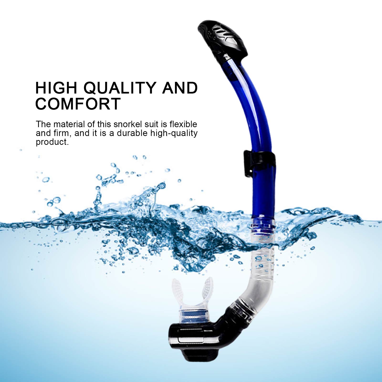 Large Frame Tempered Glass Snorkeling Face Gear Suit Adult Anti-fog Leak-proof Diving Goggles Full Dry Snorkel Flippers Set
