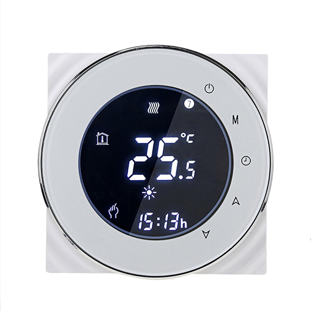 WIFI Thermostat Heating Wall Thermostat Intelligent Temperature Control Digital WIFI Intelligent Temperature Controller Home: White
