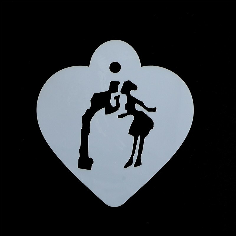 Lovely Wedding Decoration Cake Stencil Couple Lovers Cookie Stencils Cake Template