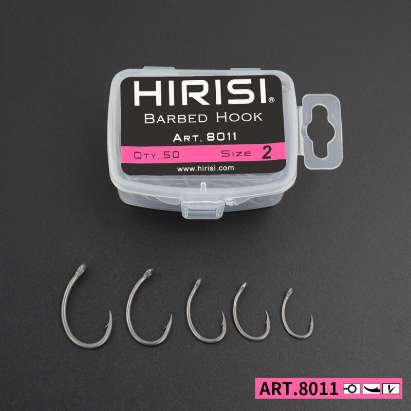 50 stks/partij Zee Vishaken 2 #4 #6 #8 #10 # Karper Snap Vissen Grote Zachte aas Haken Brede Buik Crank Boxed Vishaak
