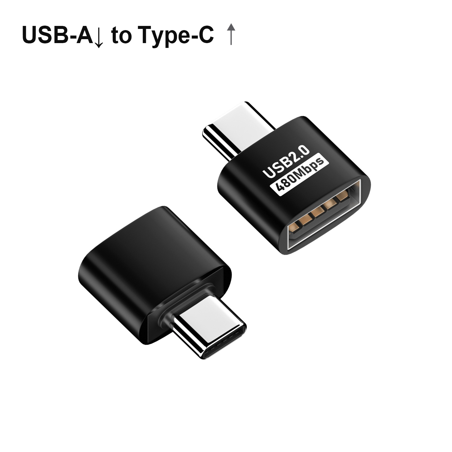Adaptador USB 3.0 a TYPE-C hembra USB 3.1 Gen 2 Unidad USB de transferencia de alta velocidad Adaptador A revolución C hembra 2.0: Rosa