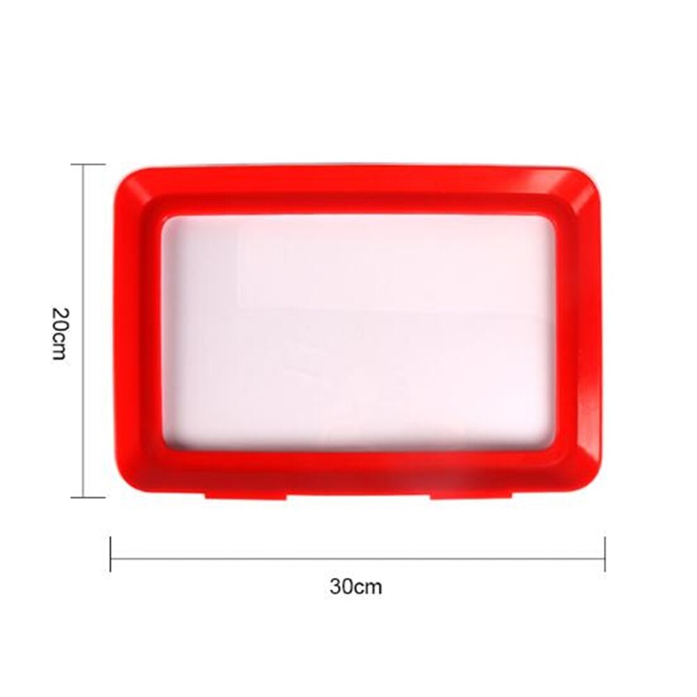 Food preservation tray plastic preservation lid refrigerator magic elastic preservation tray reusable food storage container: Red / 1pcs