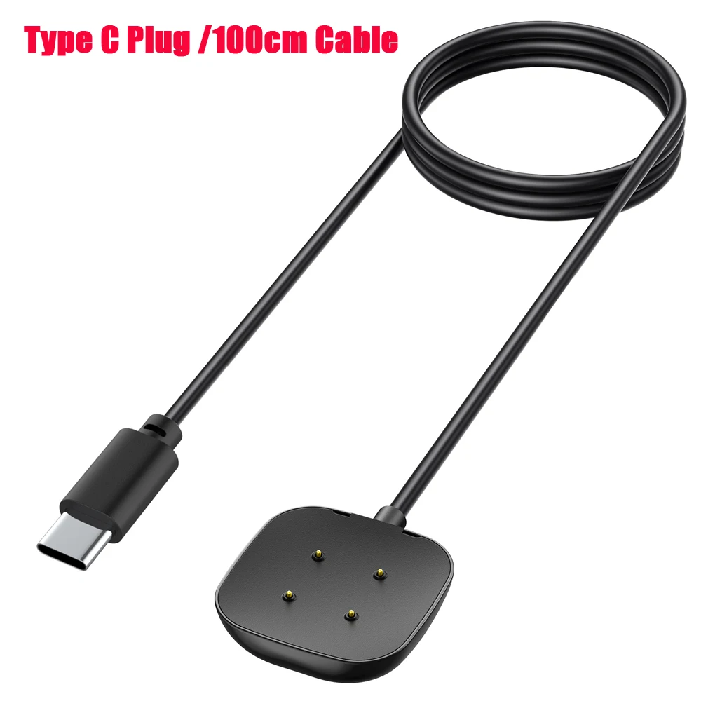 Usb-c-stekker oplaadstation voor fitbit versa 4/, versa 3/ sense 2 en 1 magnetische oplaadkabel voor fitbit versa 4 , versa 3/ sense 2 horloge-oplader: Lavendel