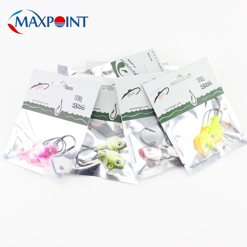 26g Lead Jig Head Saltwater Fishing Hooks for Swimbait Jiggs Lures 2pcs/pk Zander Pollock Jigging Fishing Bait