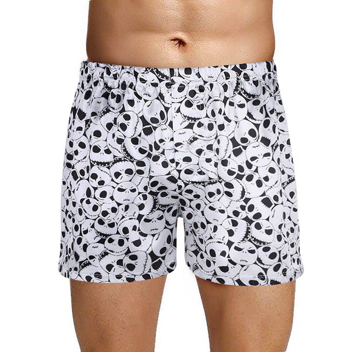 Heren kerst halloween schedel hoofden all over print boxershorts lichtgewicht losse sport lounge cosplay party korte broek