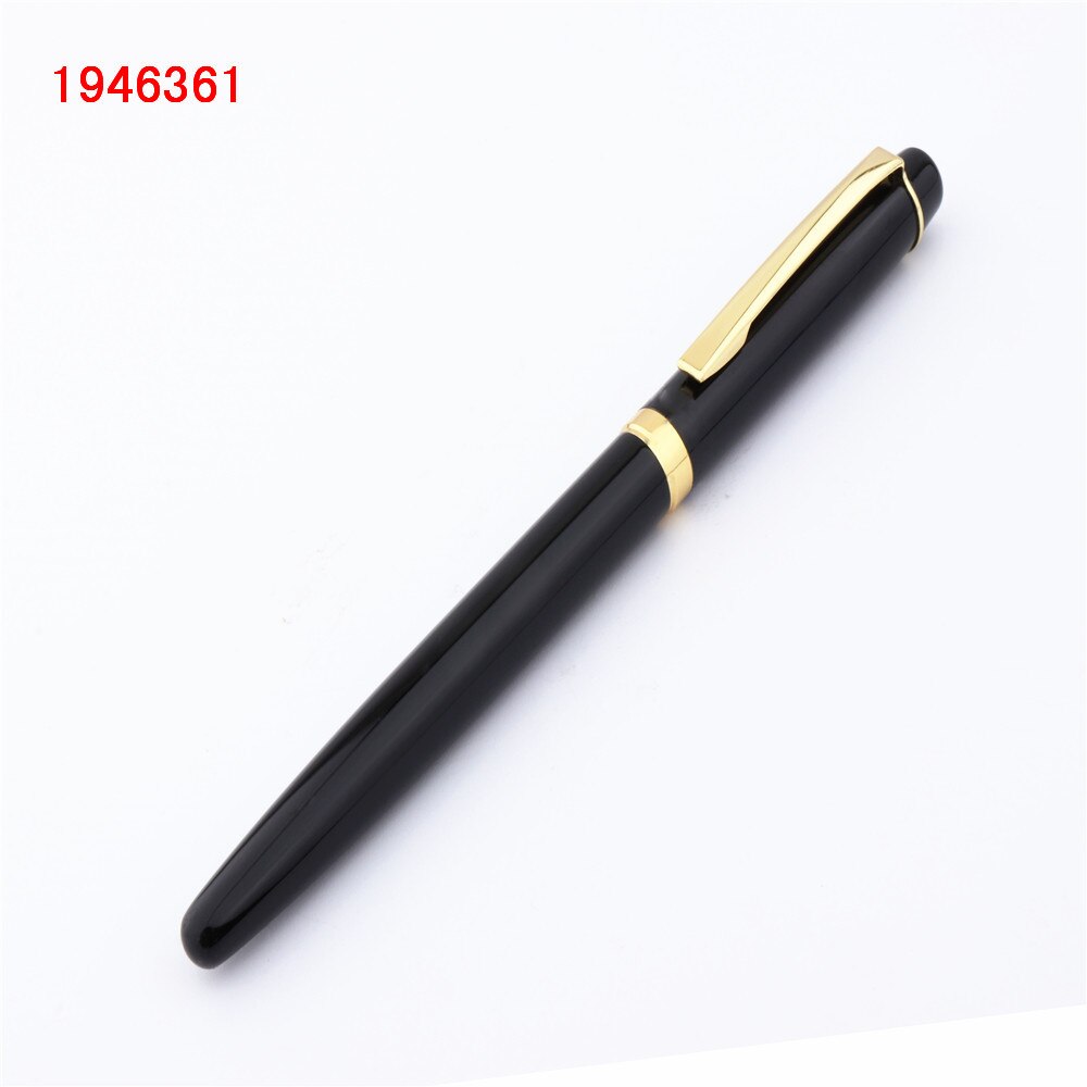 Beautiful 7051 metal ink Pen student School Finance office Super fine pen fountain pen: Black