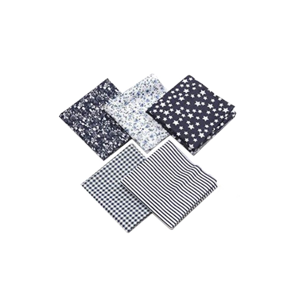 Handmade 5pcs DIY Cotton Fabrics Patchwork Group Plain Cloth Various Patterns Floral Square Cotton Cloth 50*50cm: 06