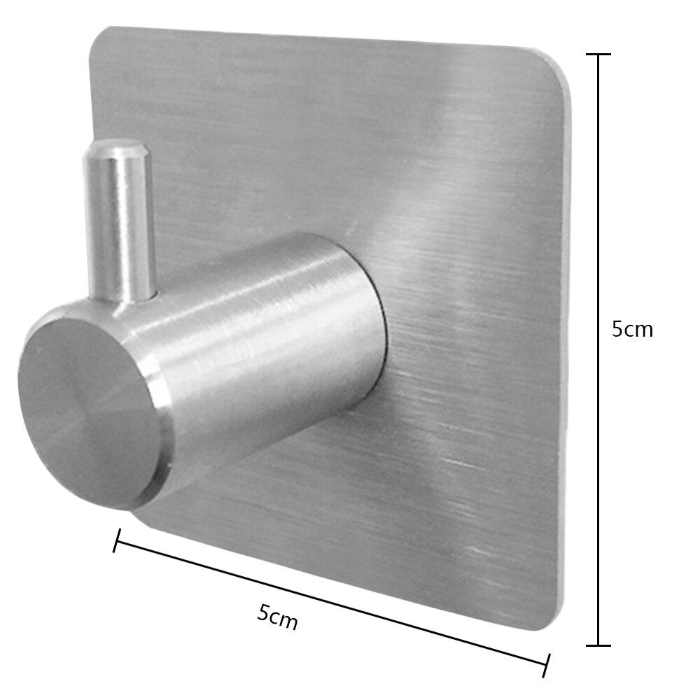 Self Adhesive Rvs Muur Haken kapstok Handdoek Kleding Coat Hat Hanger Voor Keuken Badkamer Accessoires