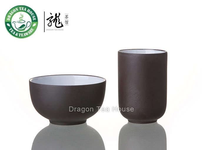 Chinese Zisha Klei Geglazuurd Donkerbruin Aroma Thee Cup Set