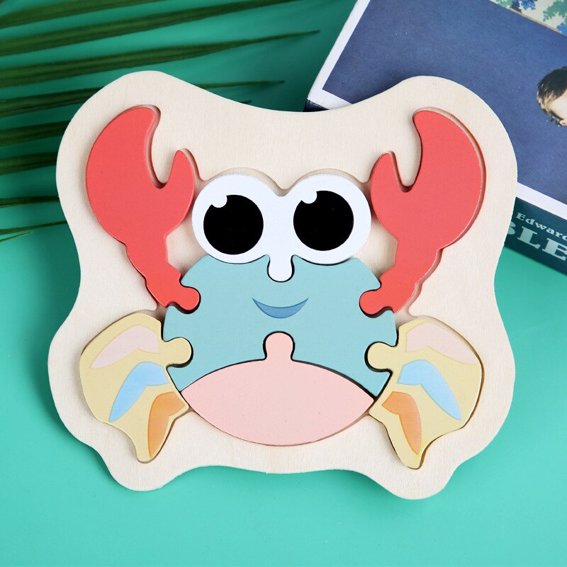 Kids Wooden Puzzles Macaron Colorful Animal Jigsaw Puzzle Toys For Toddler Puzzle Early Educational Toys For Child: 05