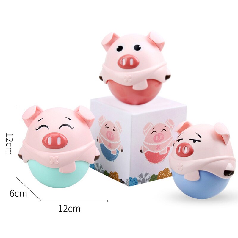 Educazione della Prima Infanzia Del Maiale Del Fumetto bicchiere Sonaglio Interattivo Scorrevole Giocattolo