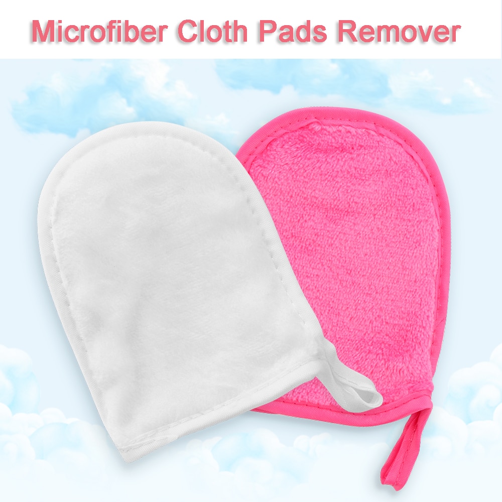 1 Pc Herbruikbare Microfiber Facial Doek Gezicht Handdoek Make-Up Remover Cosmetische Puff Cleaning Handschoen Gezichtsverzorging Reiniging Gereedschap 3 Kleuren