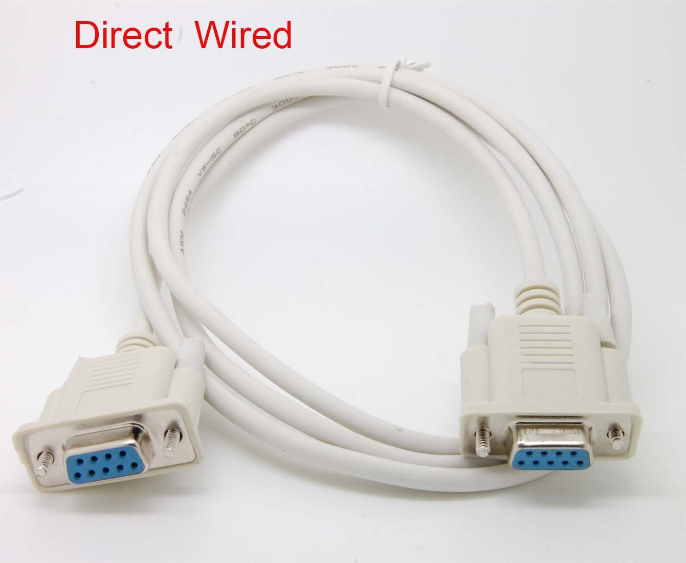 Serial RS232 Null Modem Cable Female to Female MALE TO FEMALE DB9 5ft 1.5m Cross & Direct connection