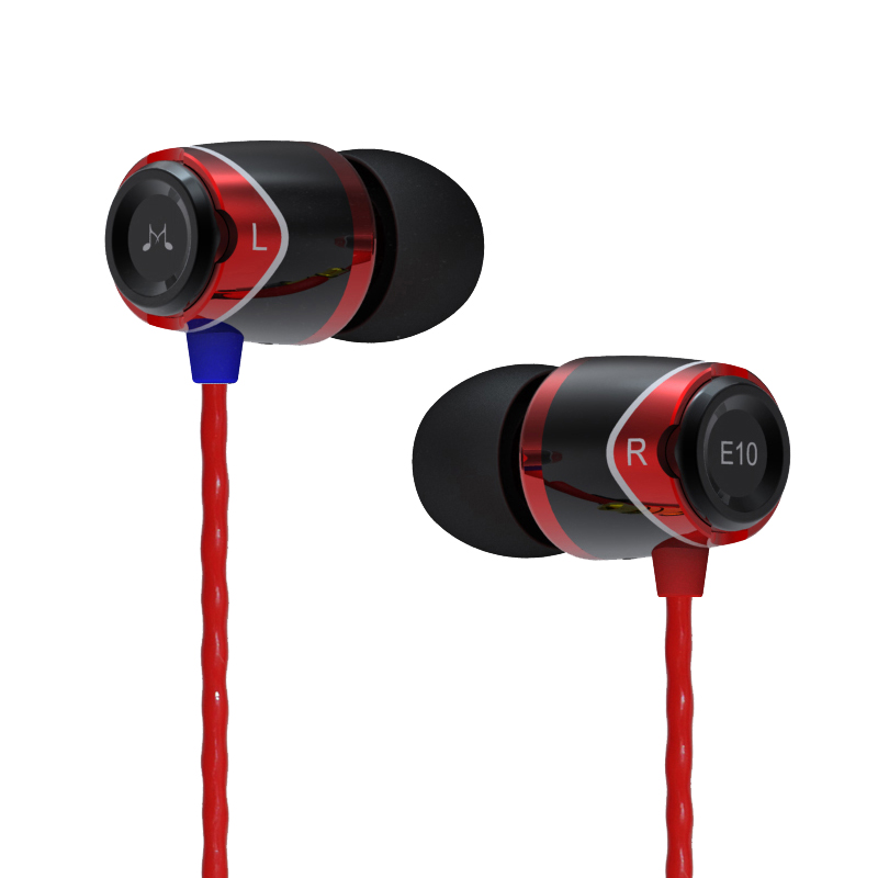 100% originele Echt Soundmagic Sound MAGIC E10 Geluidsisolerende In-Ear Oordopjes oordopjes: Rood