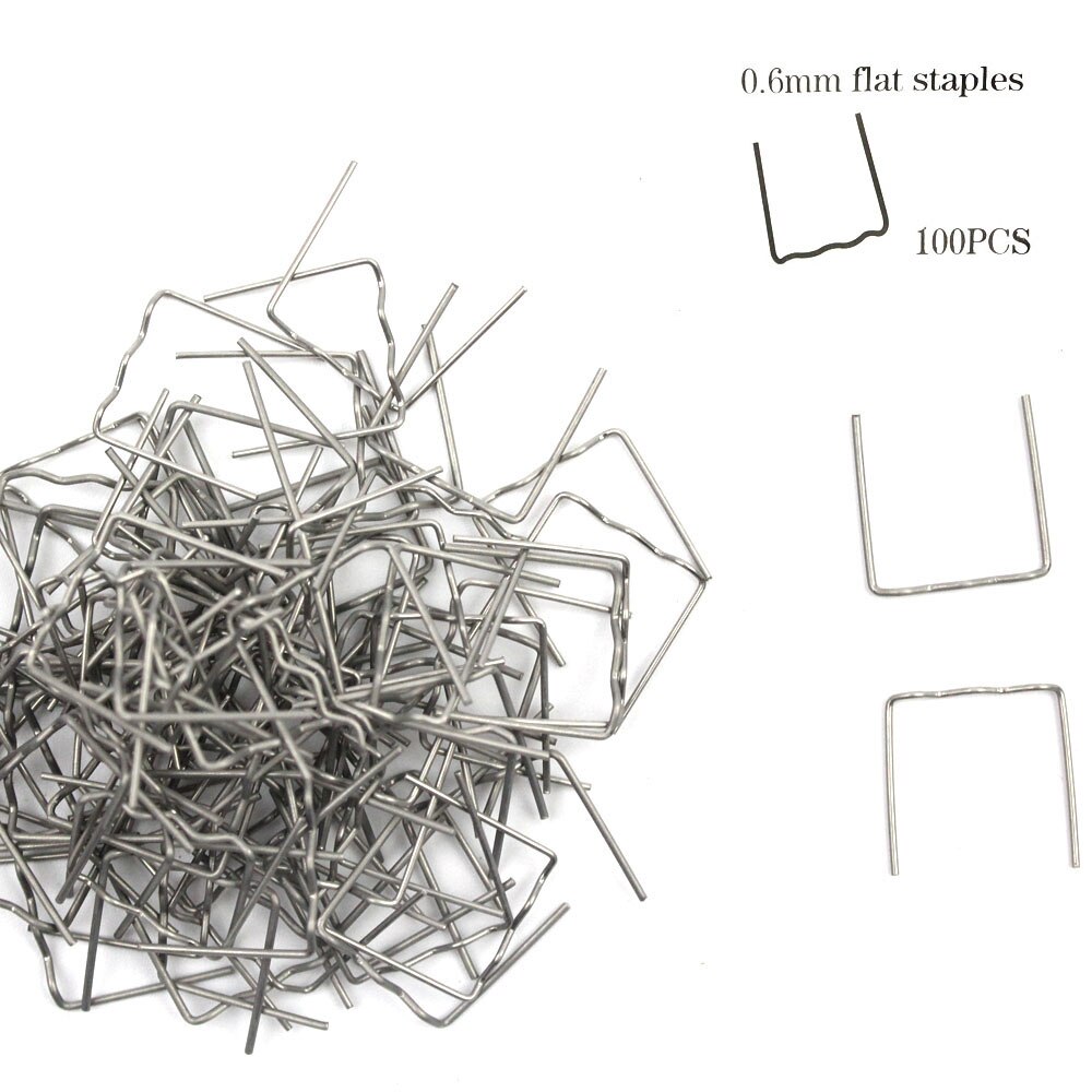 100Pcs Plastic Nietmachine 0.6/0.8Mm Wave Nietjes Bumper Standaard Pre Cut Carrosserie Reparaties Lasser Accessoires Nietjes bumper