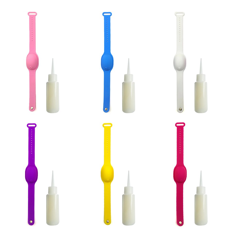 Silicone Bracelet Wristband Hand Soap Dispenser Band Squeeze Bottle Care Watch Disinfect Wristband Hand Sanitizer