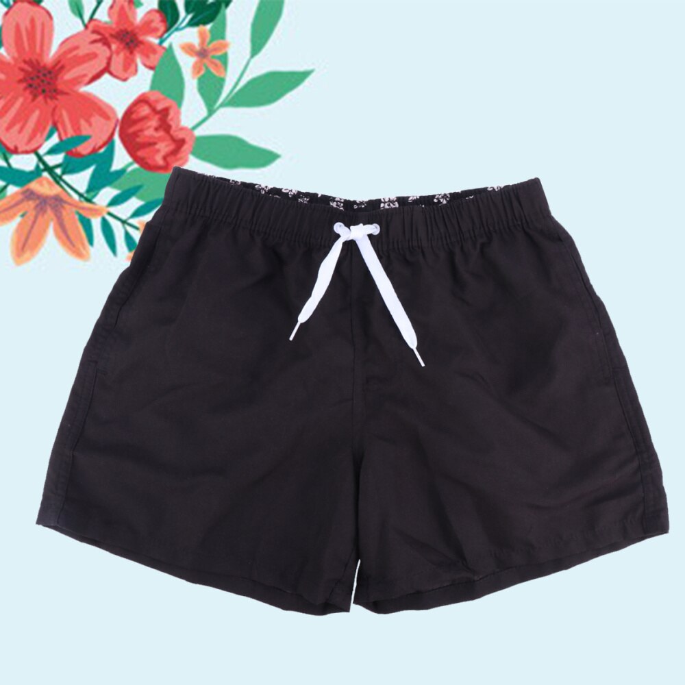 Men's Beach Shorts - Quick Dry Swim Trunks - Summer Beachwear - Casual Style: Black