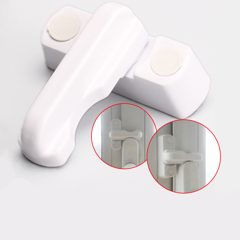 1pcs Plastic Steel Window Security Lock Buckle Anti-theft Limiter Zinc Alloy Child Safety Door and Window Lock Hardware