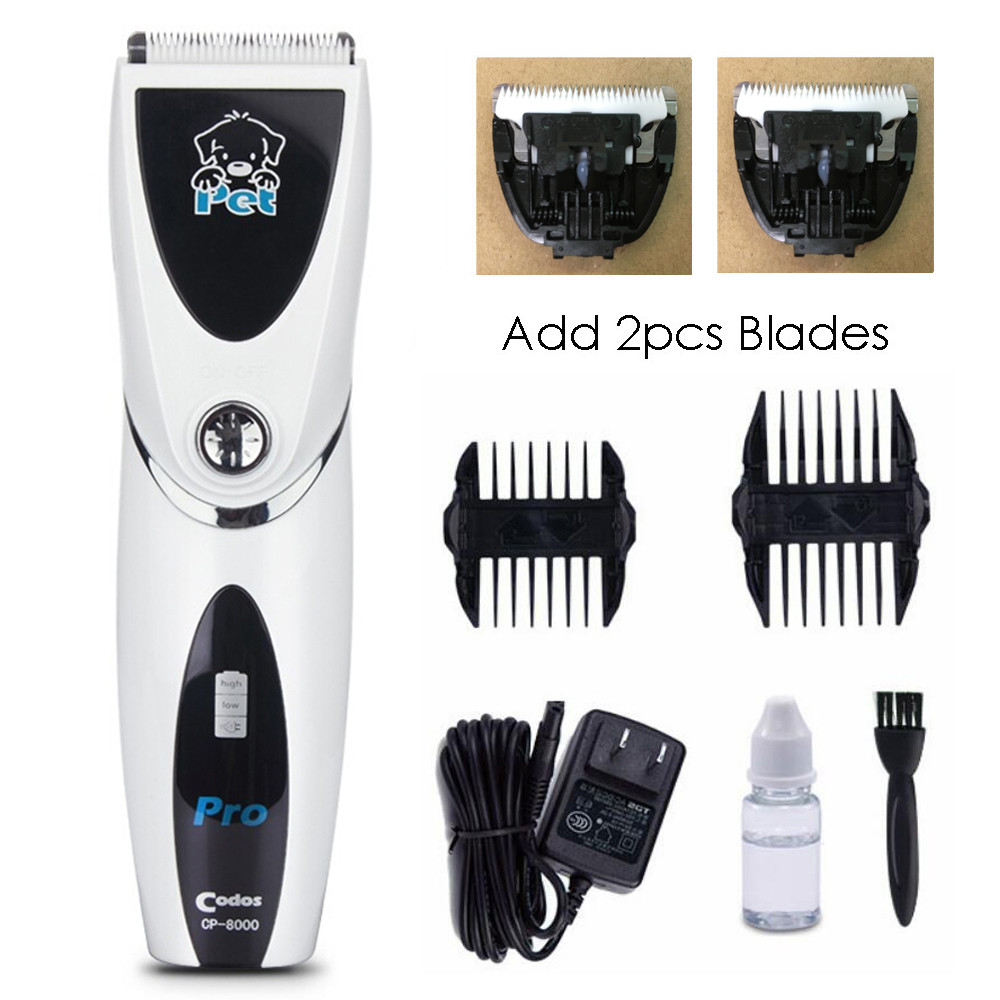 Codos CP8000 Elektrische Hond Haar Trimmer Professionele Grooming Clipper Oplaadbare Kat Hond Scheerapparaat Kapsel Machine voor Groomer: Add 2pcs Blade B