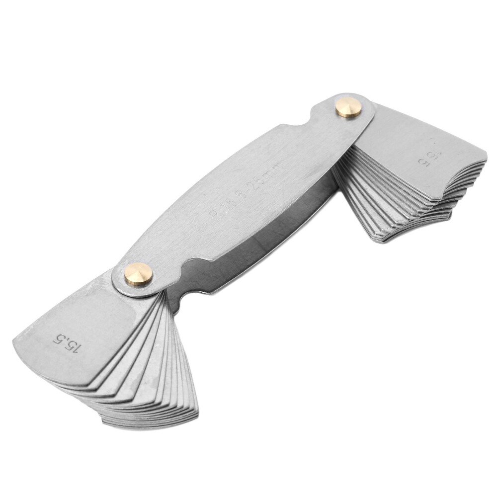 4 Pcs Radius Gauges Set R0.3-1.5/R1-7mm/R7.5-15mm/R15.5-25mm Stainless Steel R1-6.5 7-14.5 15-25 26-80 Concave Convex arc tools