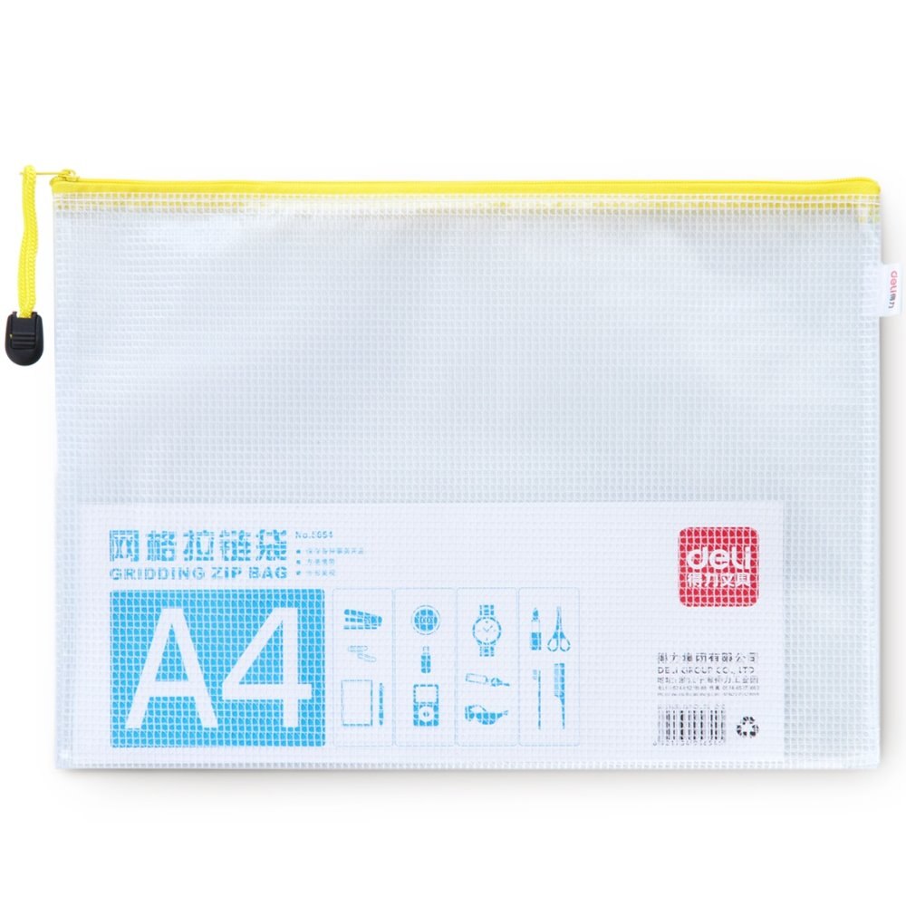 5 pcs/lot Papel A4 fichier dossier papeterie Document sac école & bureau fournitures étanche Document dossier Deli 5654