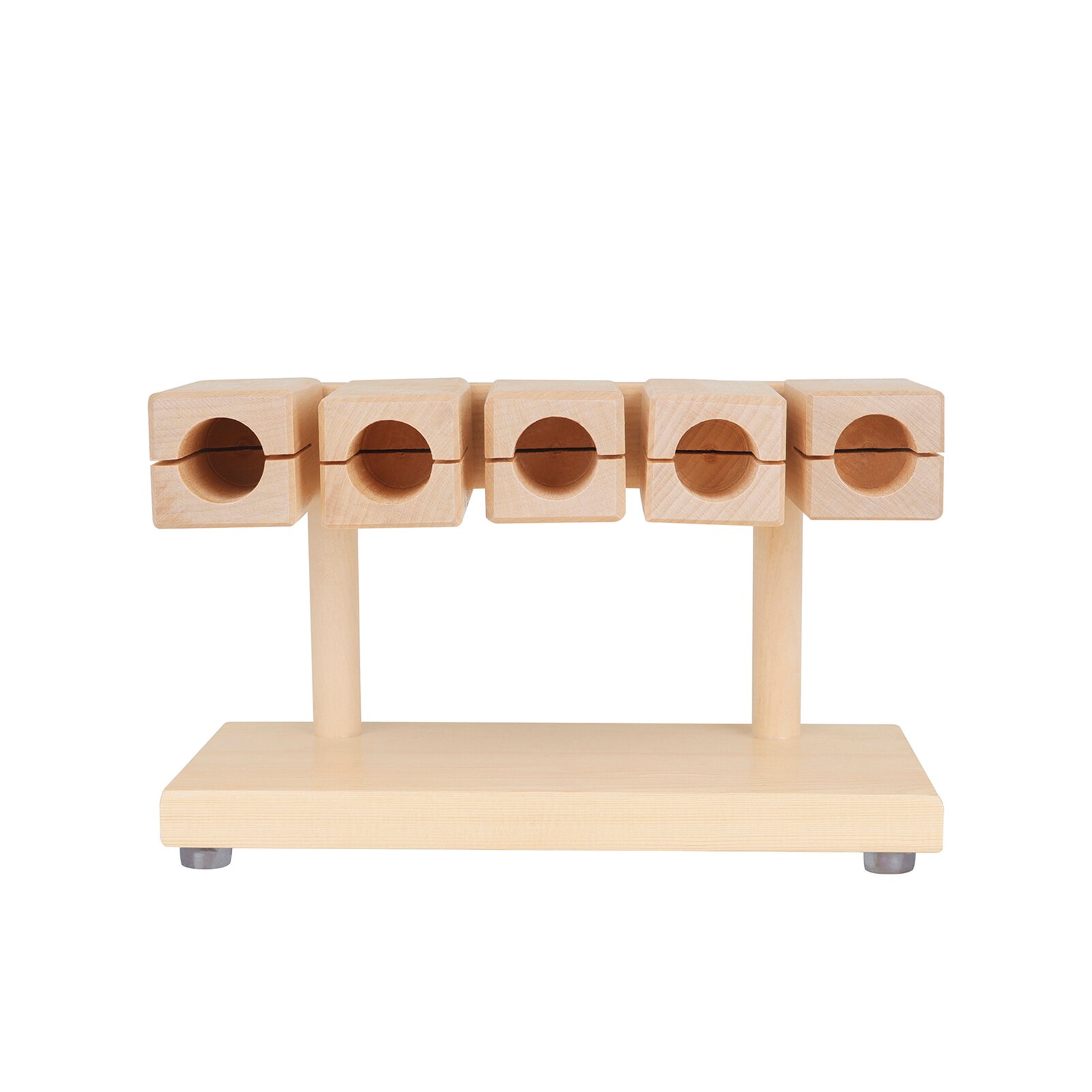 Wood Rhythm Block 5 Tones Wooden Percussion Block Solid Maple Material Percussion Instrument with Mallet for Preschool Education