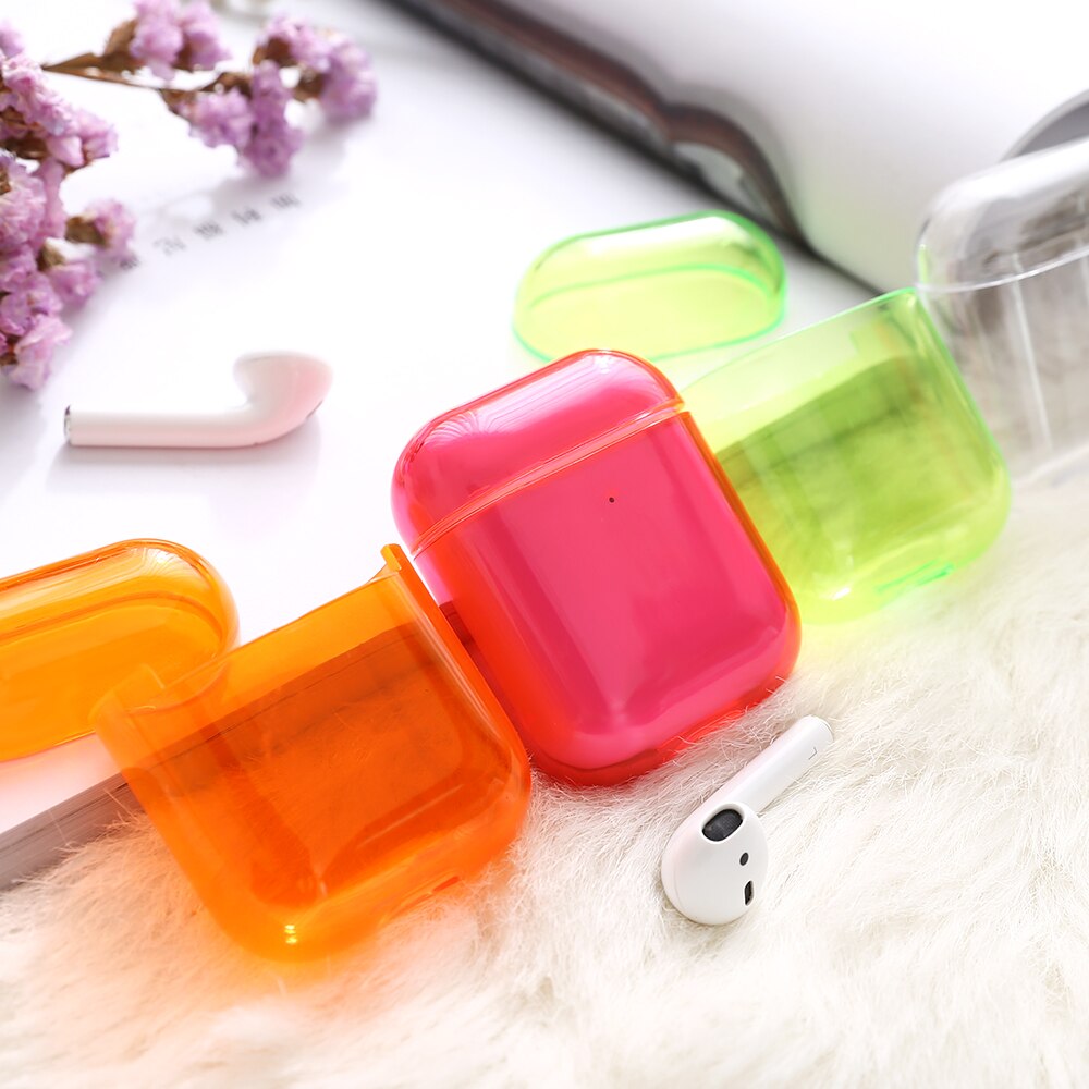 Couvercle de couleur claire pour boîtier Airpods étui pour écouteurs Transparent pour Apple Airpods 2 1 pour coque de boîtier de charge Airpod Air Pod