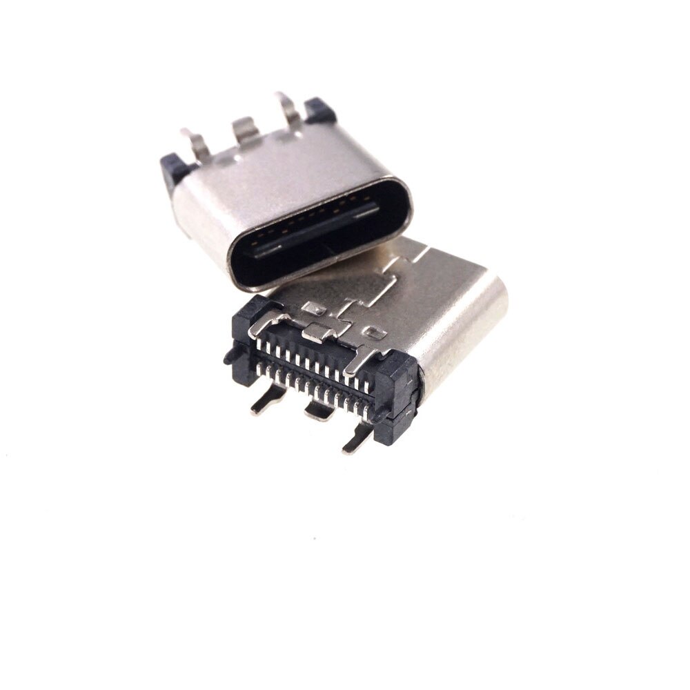 Connecteur USB 3.1 Type C 24 broches, 5 pièces, prise femelle, prise de courant, montage en Surface, droit, Vertical, PCB, Guide carte SMT, hauteur 9.3MM