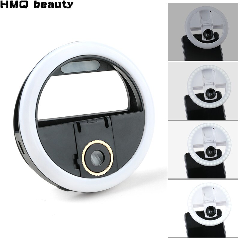 USB Charge LED Selfie Ring Light Macro Eyelash Shooting Lighting Selfie Enhancing Fill Light For Phones Eyelash Extension Tool