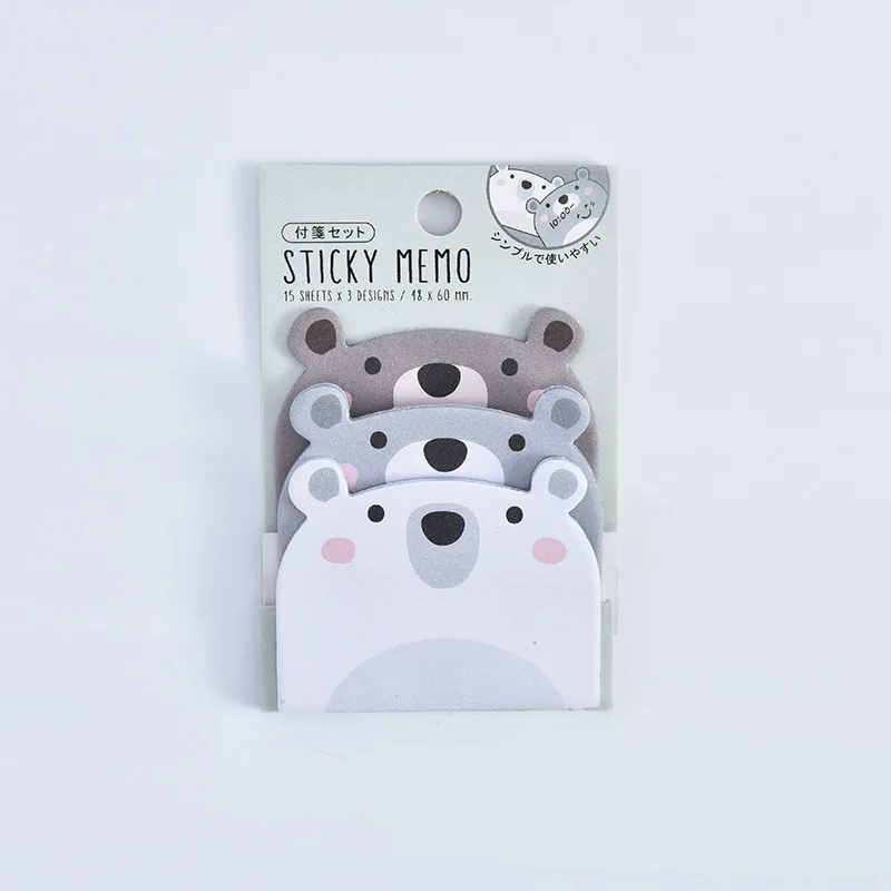 45Sheets Kawaii Paper Sticky Notes Notepad Memo Pads Sticky Notes School Stationery Stickers Posted it Sticky Note Pads: Clear