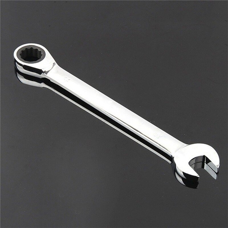 1PC Steel Metric Spanner Wrench Ratchet Ring Open End Ring 8-13mm Mechanic Tool Dual-purpose wrench Open-end wrench Hex wrench