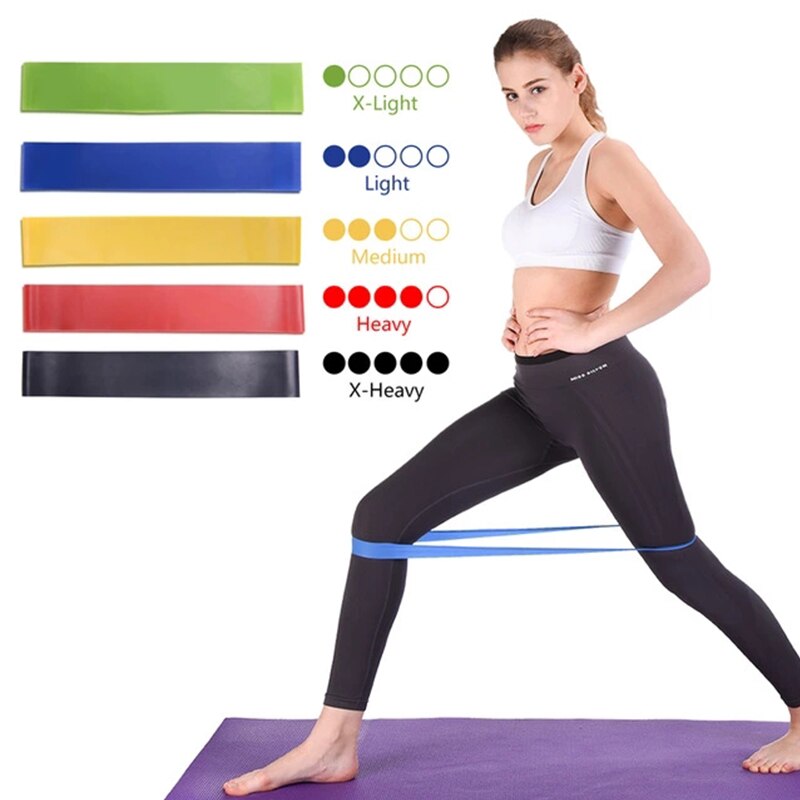 5 farver yoga banda elastikker fitness hofte gummi loops latex modstand bands ligas de resistencia gym træningsudstyr spanien