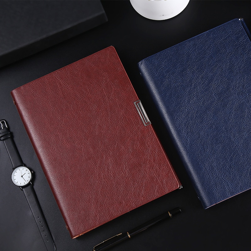 A5 Loose-leaf Notebook School Supplies High PU Notebook Planner Notepad Meeting Record Book Business Office Book