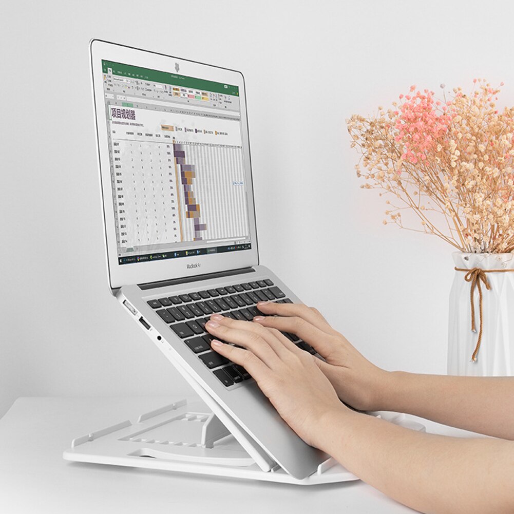 Laptop Holder 360 Degree Rotating Bottom Stand Height Adjustable Computer Bracket Cooling Pad Rack For Macbook