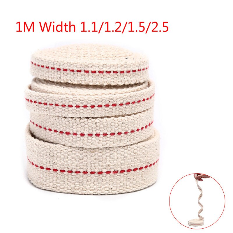 1 meter platt bomullsolja lampveke fotogenlampa veke flätad bomullsveke för oljelampa