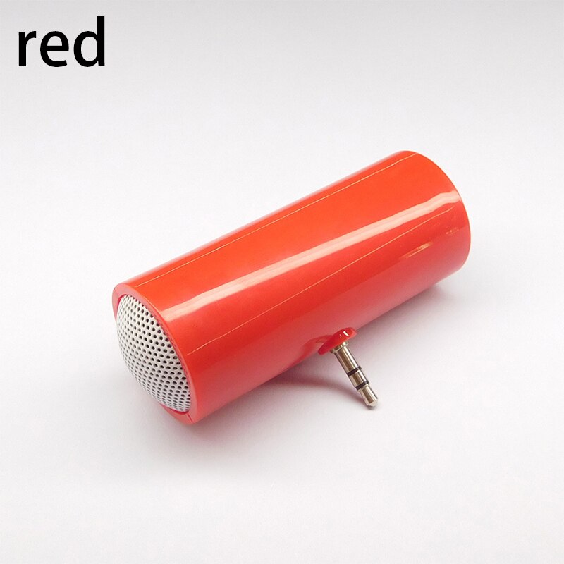 3.5mm AUX Direct Insert Mini Speaker Stereo Portable Telefoon Speaker MP3 Muziek Luidspreker Voor Mobiele Telefoon Tablet: Rood