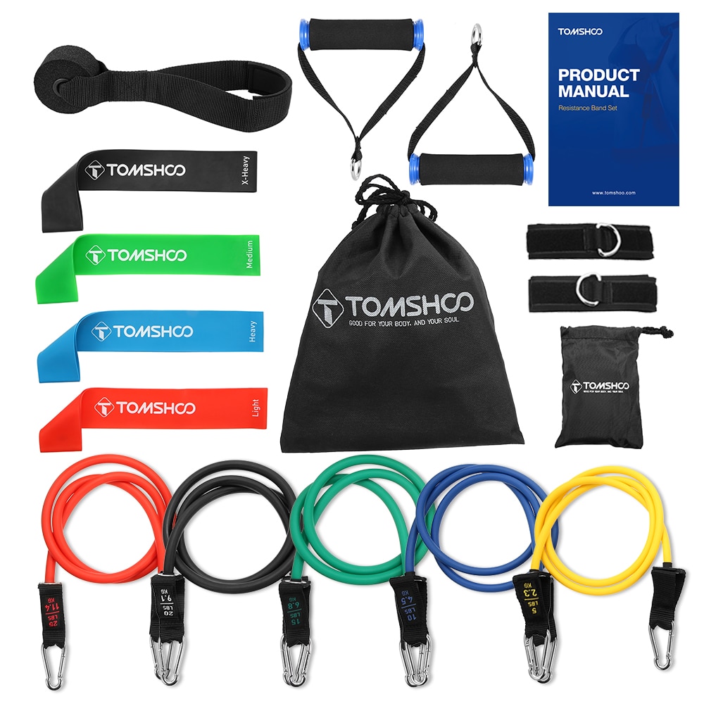 Tomshoo 17Pcs Resistance Bands Set Workout Fintess... – Vicedeal