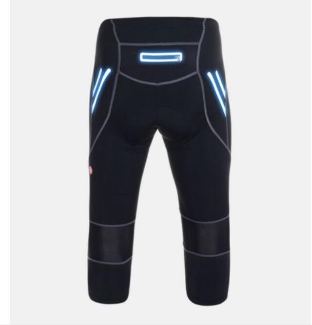 Herre outdoor cycling 3/4 trekvart leggingshorts polstrede strømpebukser