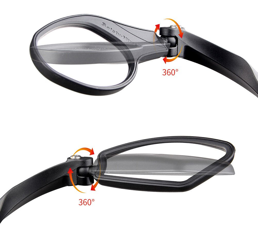 Hafny Fiets Rvs Lens Spiegel Mtb Stuur Side Veiligheid Achteruitkijkspiegel Racefiets Fietsen Flexibele Achteruitkijkspiegel Spiegels