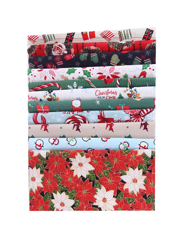 5 Pieces/Set Multi Purpose 20*25CM Christmas Pattern Patchwork Cloth for Household Cotton Sewing Supplies European Style Fabric