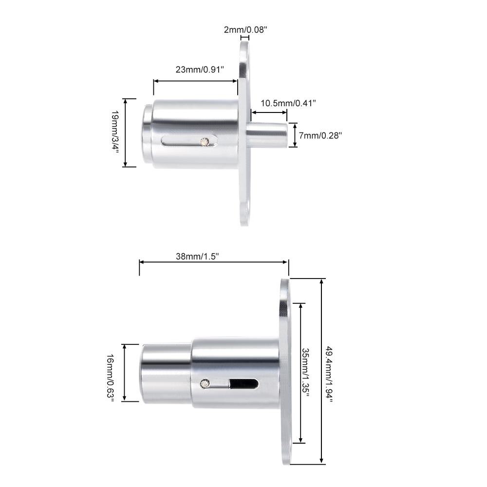 Uxcell 1pc 3/4inch 19mm Cilinder Dia Push Plunger Lock 23mm 32mm 40mm lange Zinklegering Chroom Keyed Alike Ingetoetst Verschillende