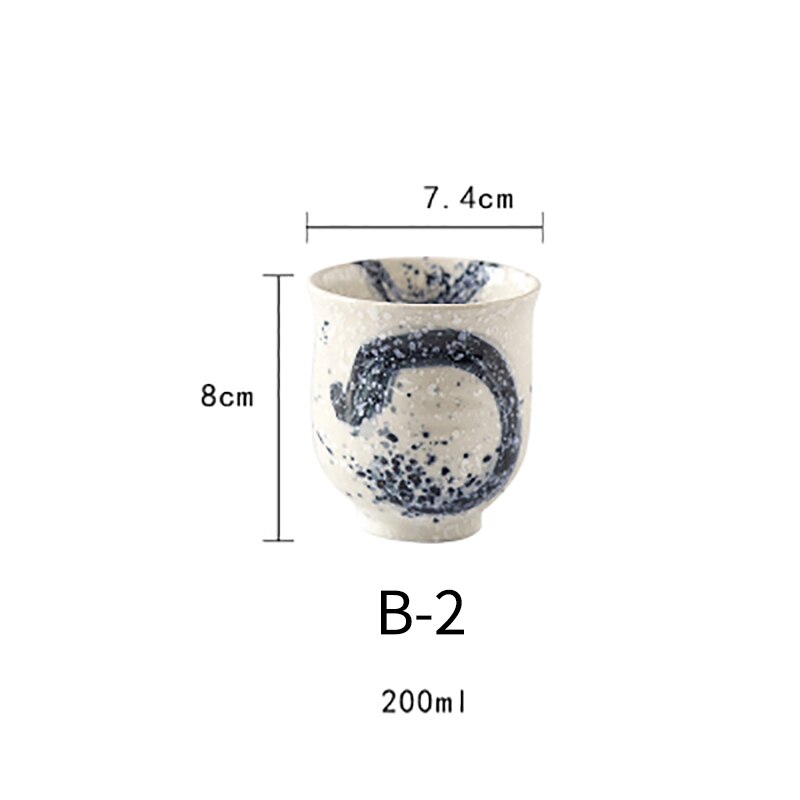 RHE 200ml ceramiczna filiżanka robić kawy kubek robić herbaty kubki piwo kubek robić herbaty kieliszek robić Whisky Drinkware Puchar Latte Specialized Kawa: B-2