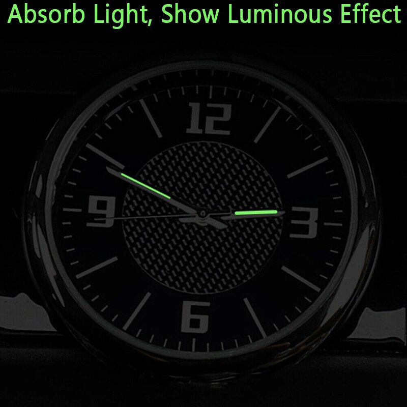 Autoklok voertuig lichtgevende ronde kwartsklok horloge dashboard luchtuitlaat decoratie voor alfa romeo 145 147 156 159 166 4c 8c