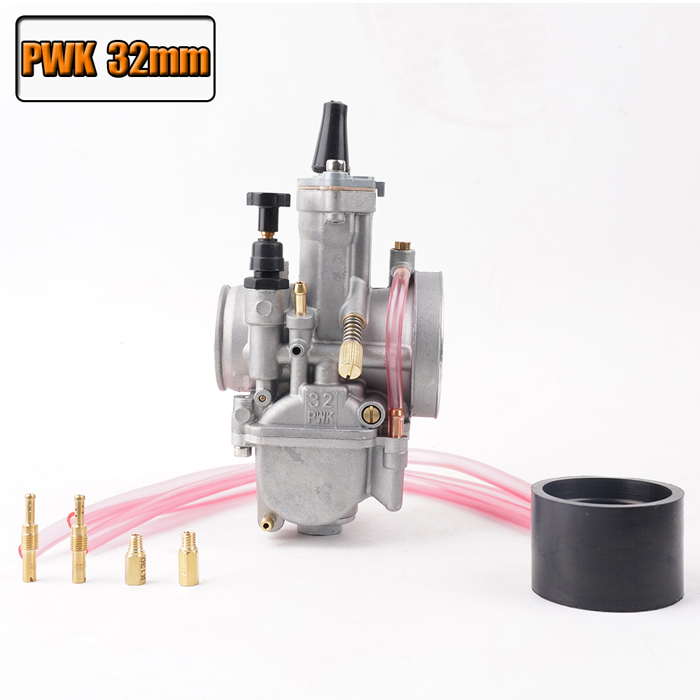 Carburador universal PWK, 21 24 26 28 30 32 34 mm PWK Inyección de potencia del carburador de motocicleta, para carreras Mikuni Koso ATV Yamaha: Verde